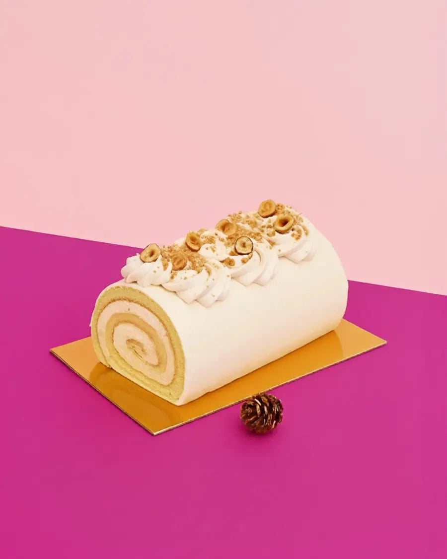 Bûche crème au beurre praliné